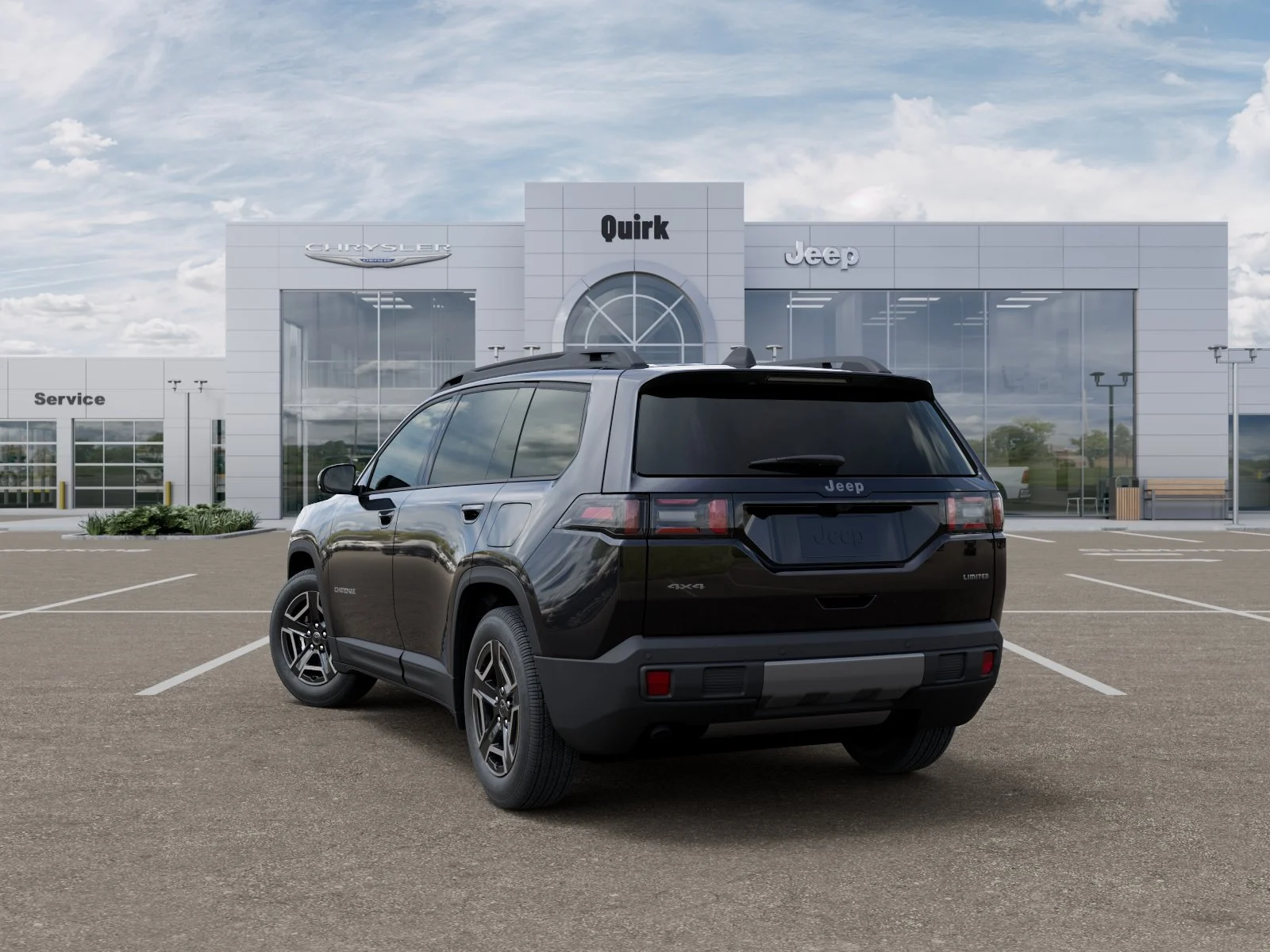 New 2026 Diamond Black Crystal Pearlcoat Jeep Limited image 3