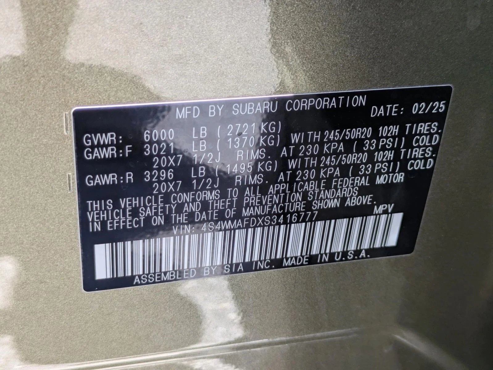 Used 2025 Autumn Green Metallic Subaru Onyx Edition image 24