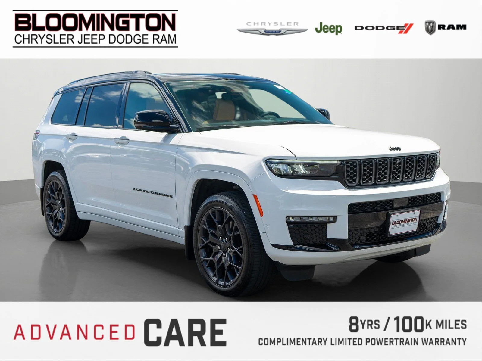 Used 2023 Bright White Clearcoat Jeep Summit image 1