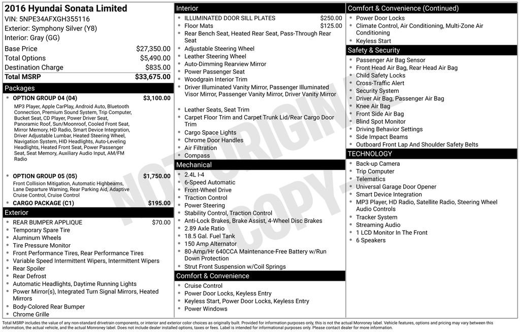 Used 2016 Silver Hyundai Base image 2