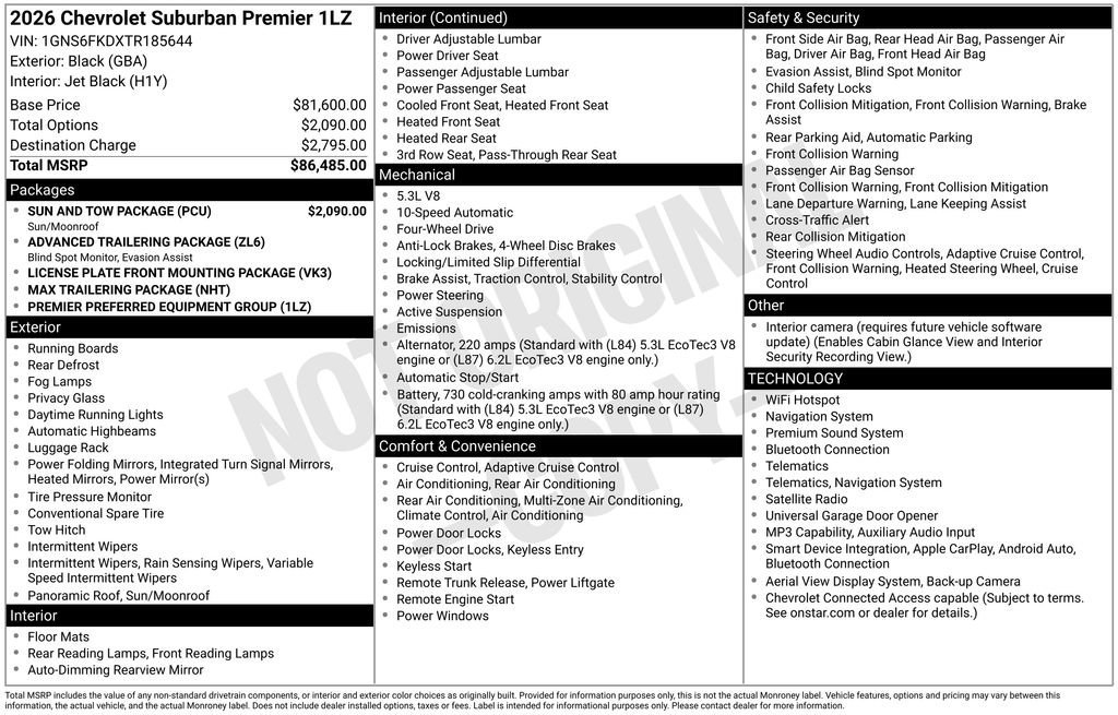 Used 2026 Black Chevrolet Premier image 5