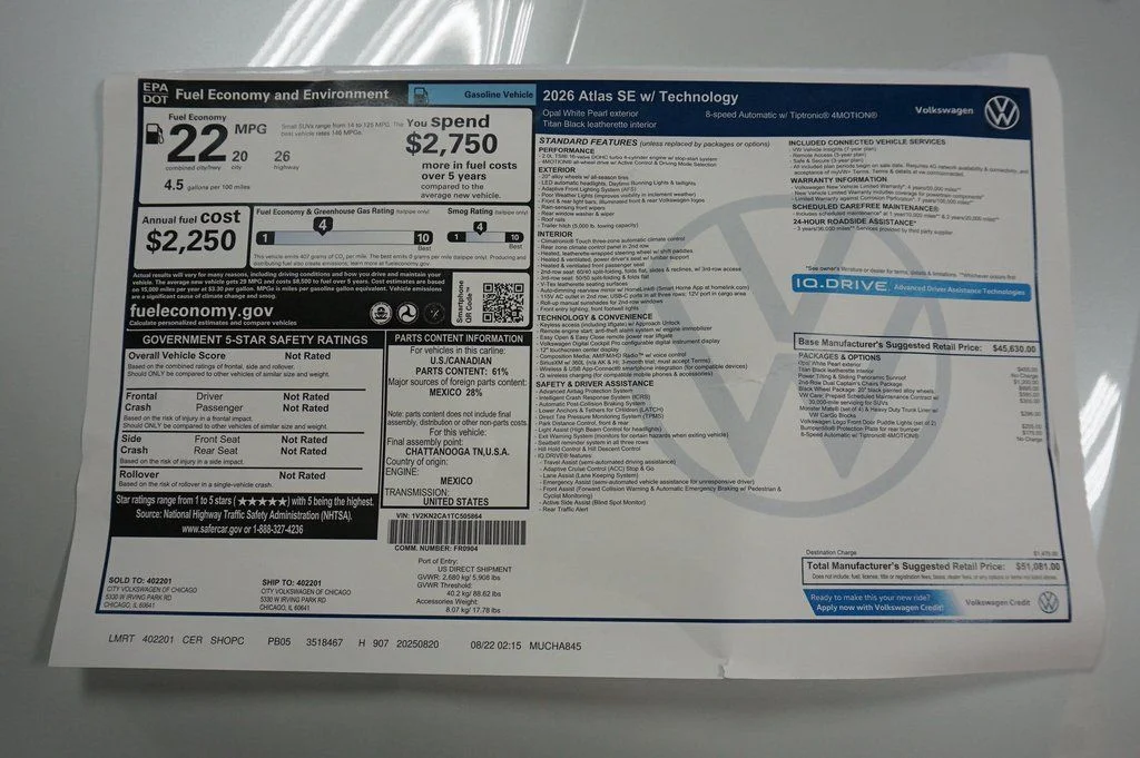 2026 Volkswagen Atlas SE w/Tech - Photo 39