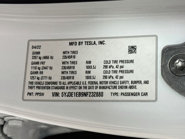 Used 2022 White Tesla Long Range image 31