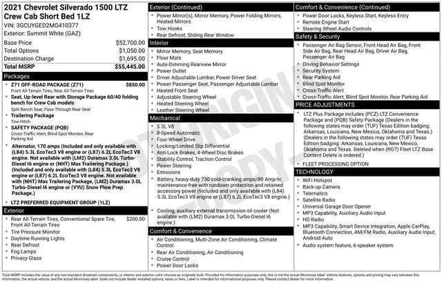 Used 2021 White Chevrolet LTZ image 33