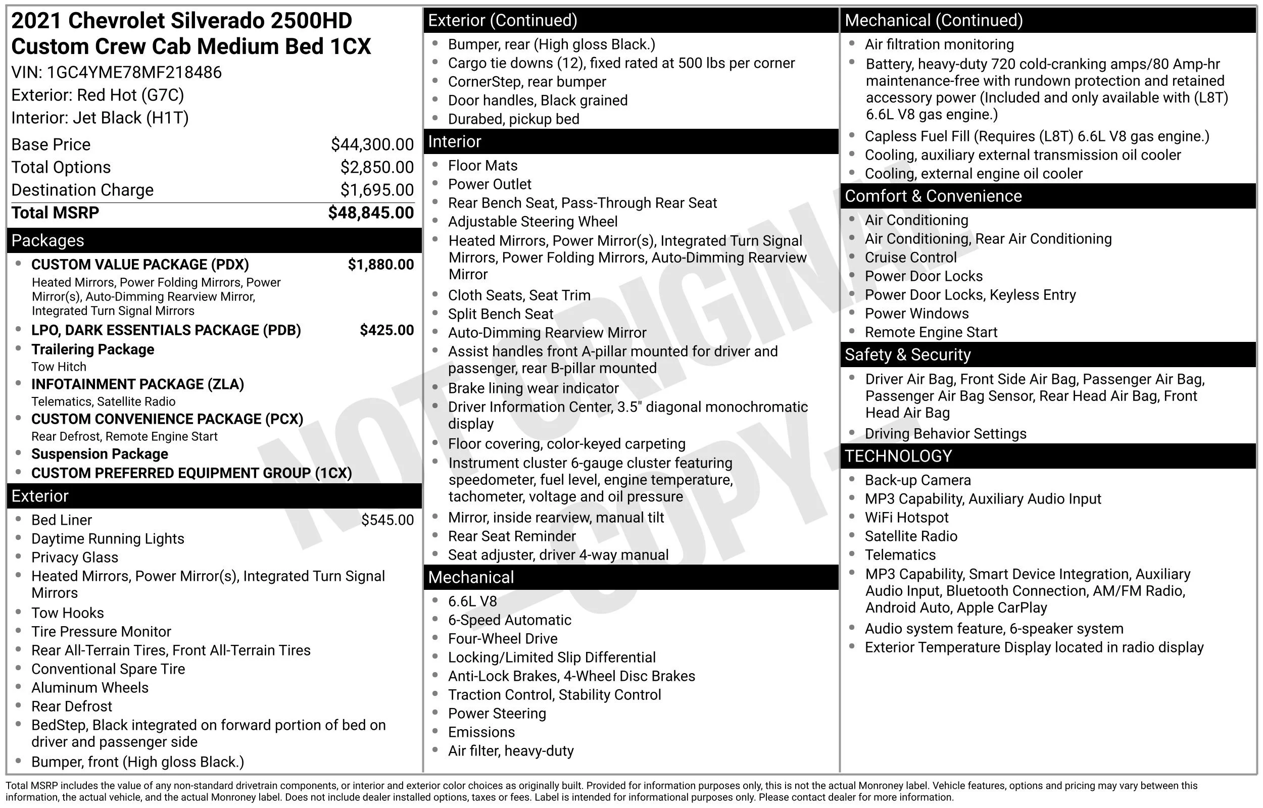 Used 2021 RED HOT Chevrolet Custom image 15