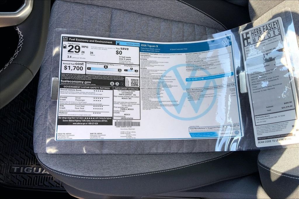 2026 Volkswagen Tiguan S - Photo 13