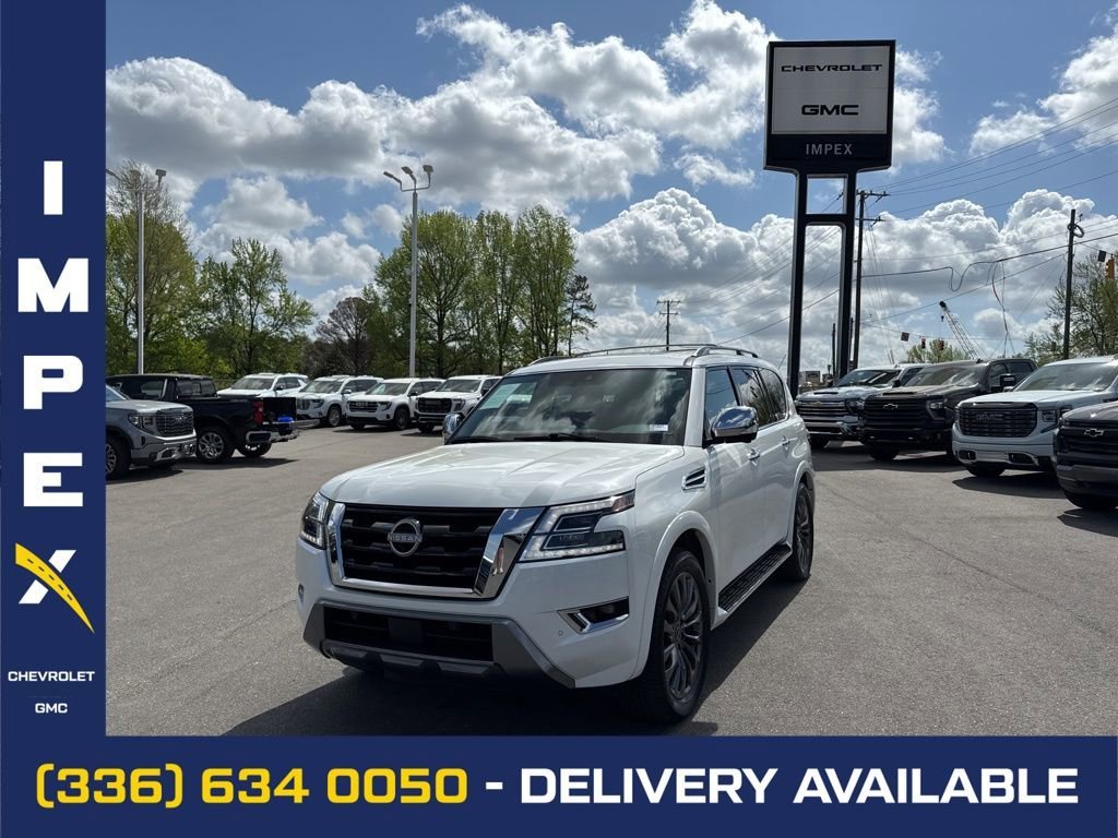 White 2024 Nissan Armada Platinum 4WD SUV / Crossover Four-Wheel Drive