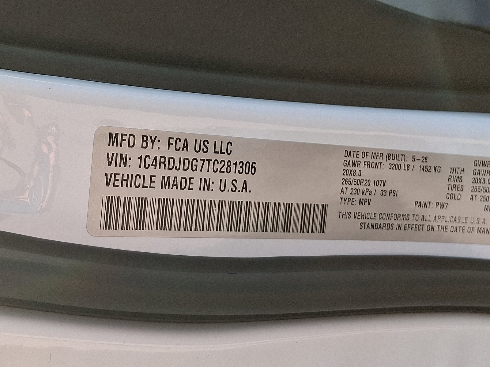 New 2026 White Knuckle Clear-Coat Exterior Paint Dodge GT Plus AWD image 16