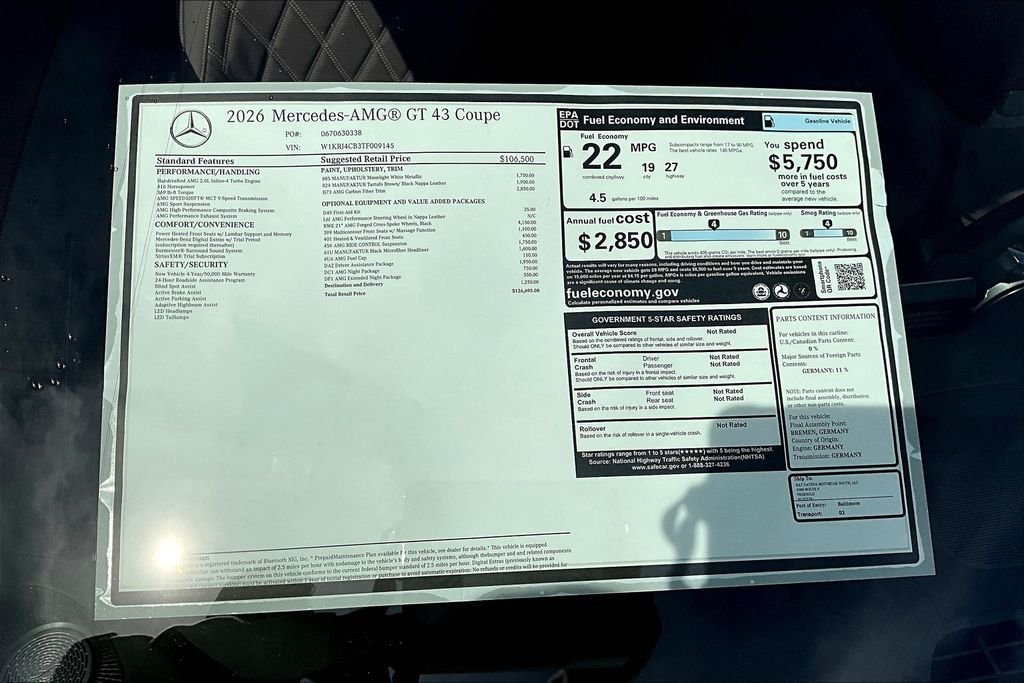 New 2026 MANUFAKTUR Moonlight White Metallic Mercedes-Benz Base image 14