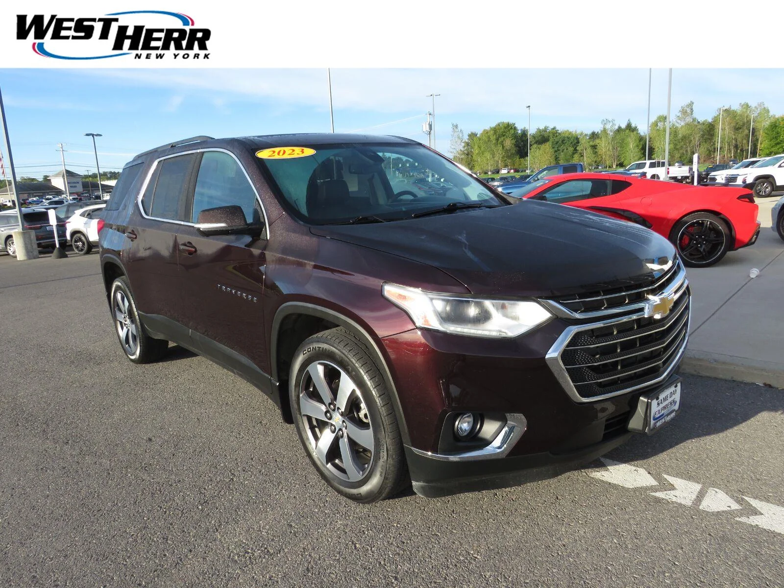 Used 2021 BLACK CHERRY METALLIC Chevrolet LT Leather image 1