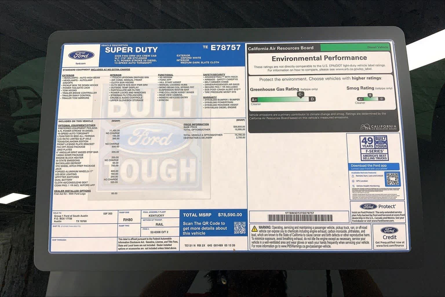 New 2026 Oxford White Ford F-350® XLT image 21