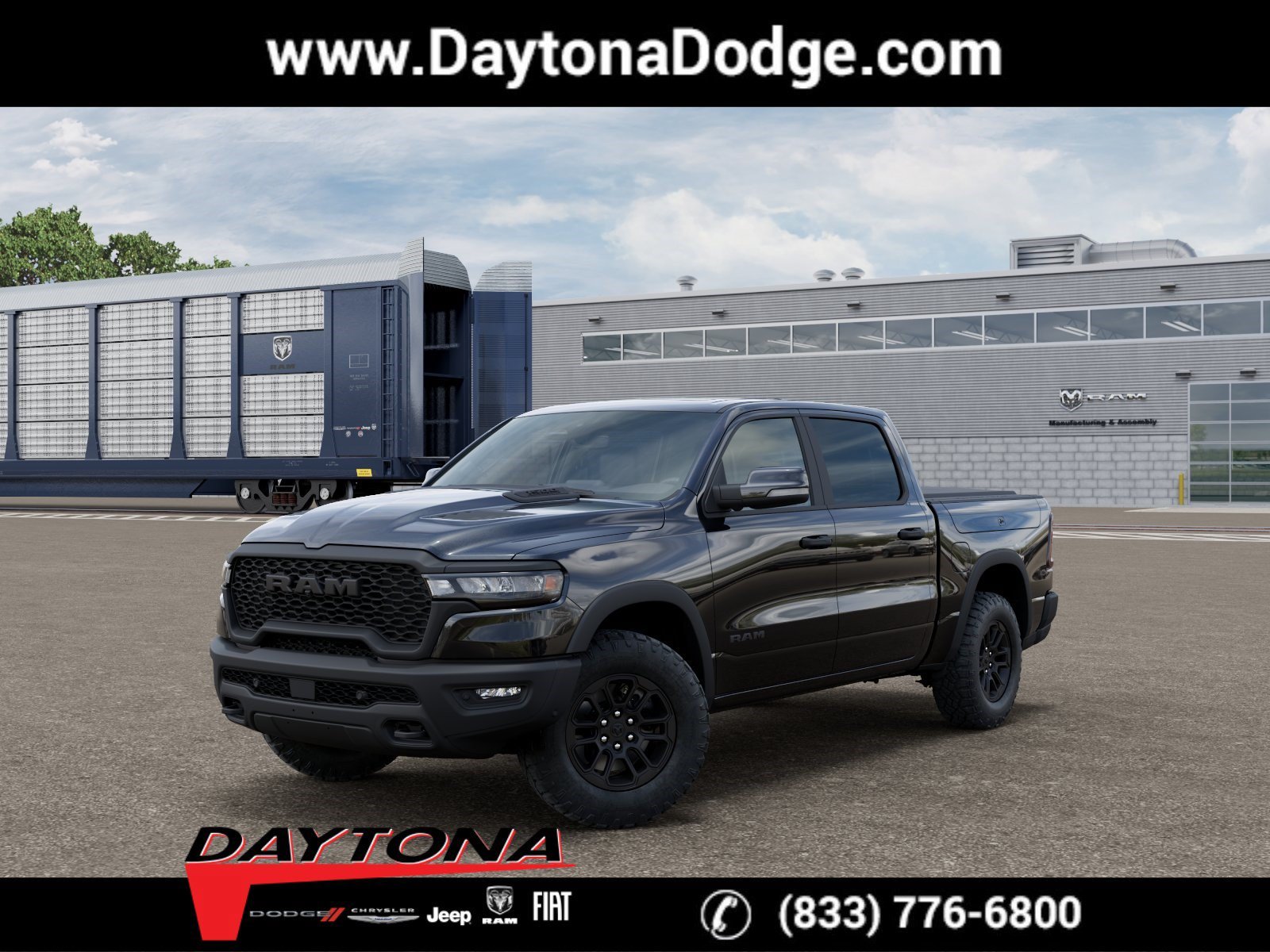 New 2026 Diamond Black Crystal Pearlcoat RAM Rebel image 1
