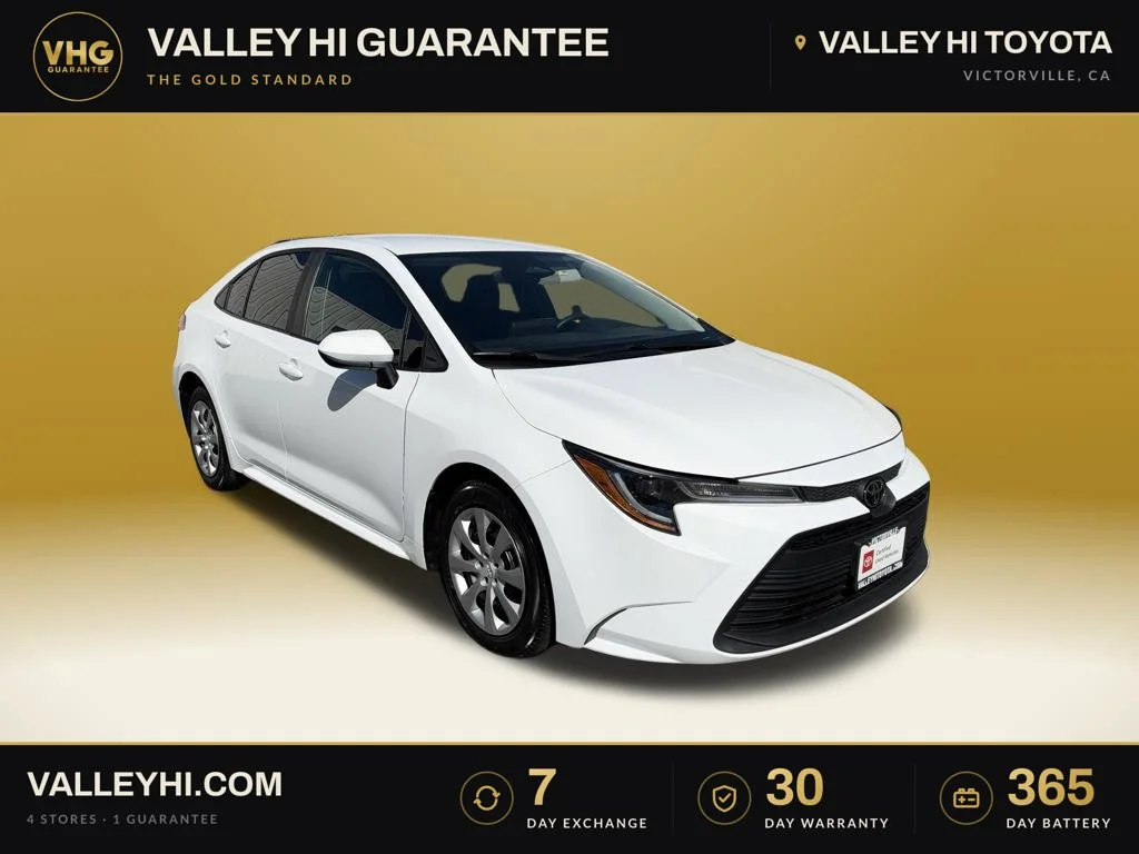 Used 2025 White Toyota LE image 1