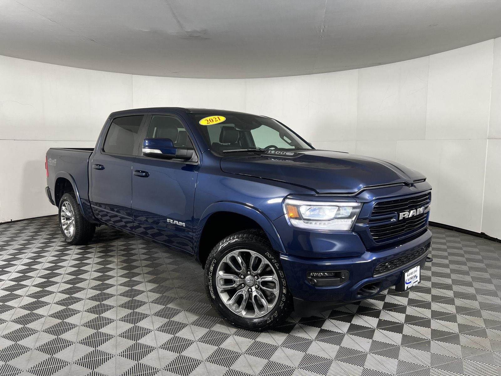 Used 2021 Patriot Blue Pearlcoat Ram Laramie image 43