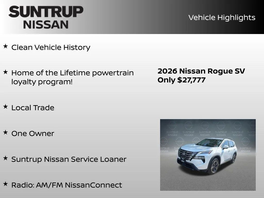 Certified Used 2026 White Nissan SV image 8