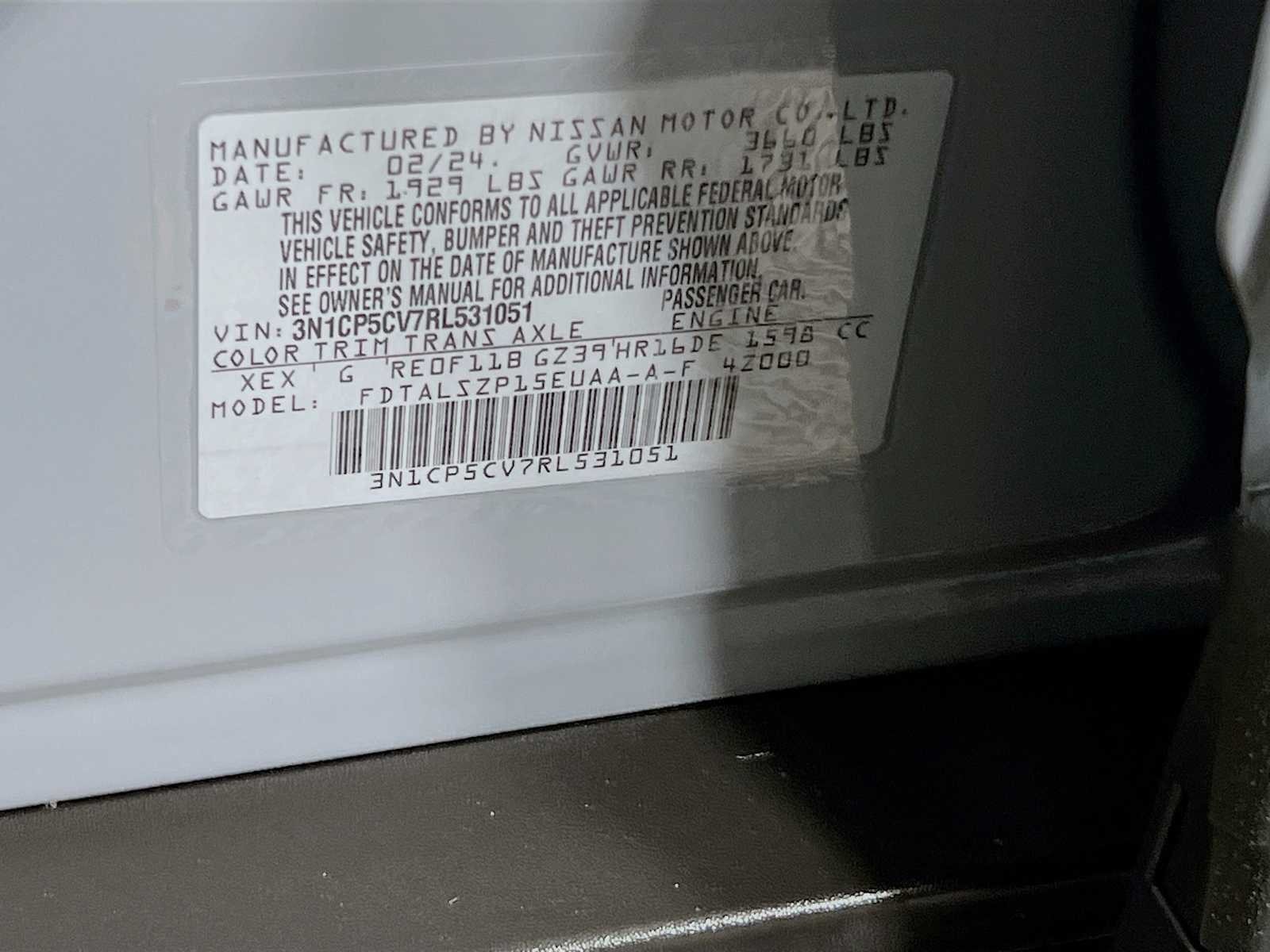 Used 2024 Gray/Super Black Nissan SV image 30