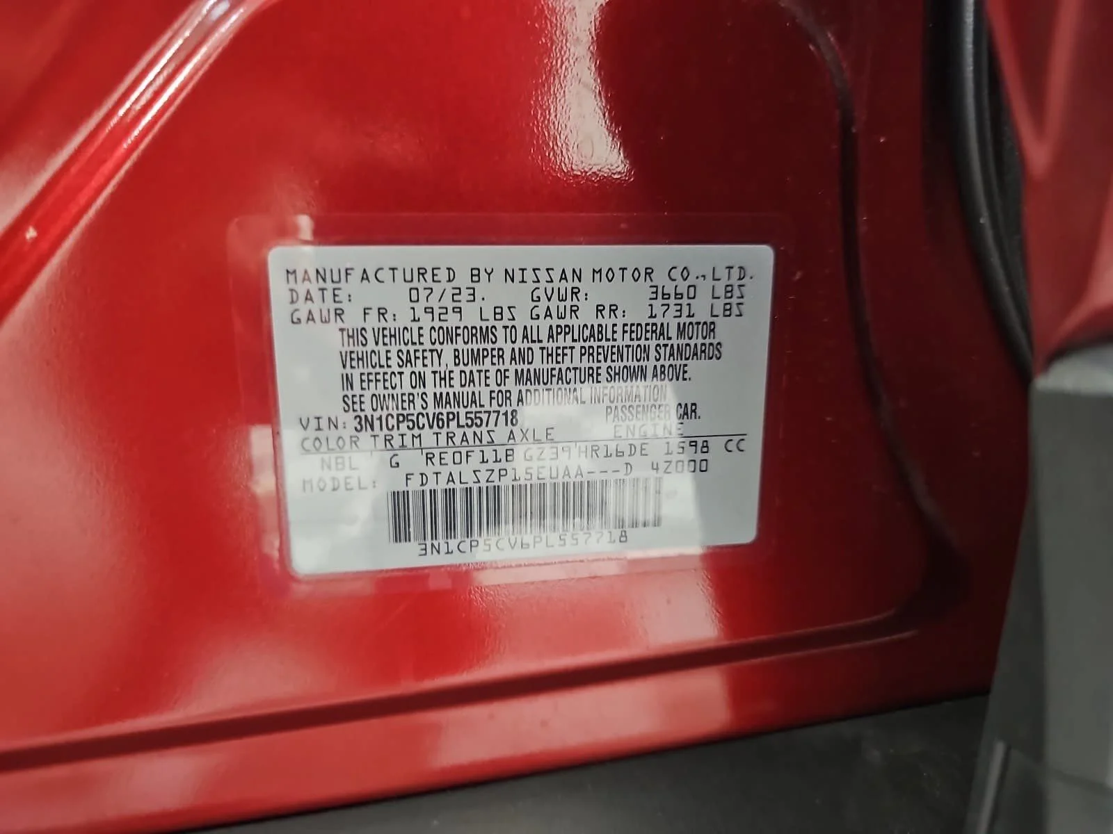 Certified Used 2023 Red Nissan SV image 31