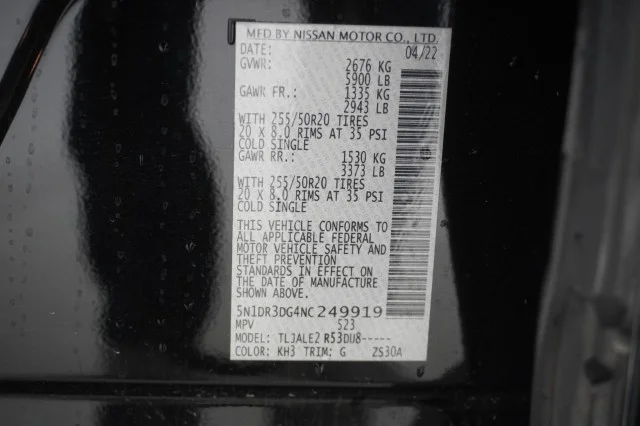 Used 2022 BLACK Nissan Platinum image 41