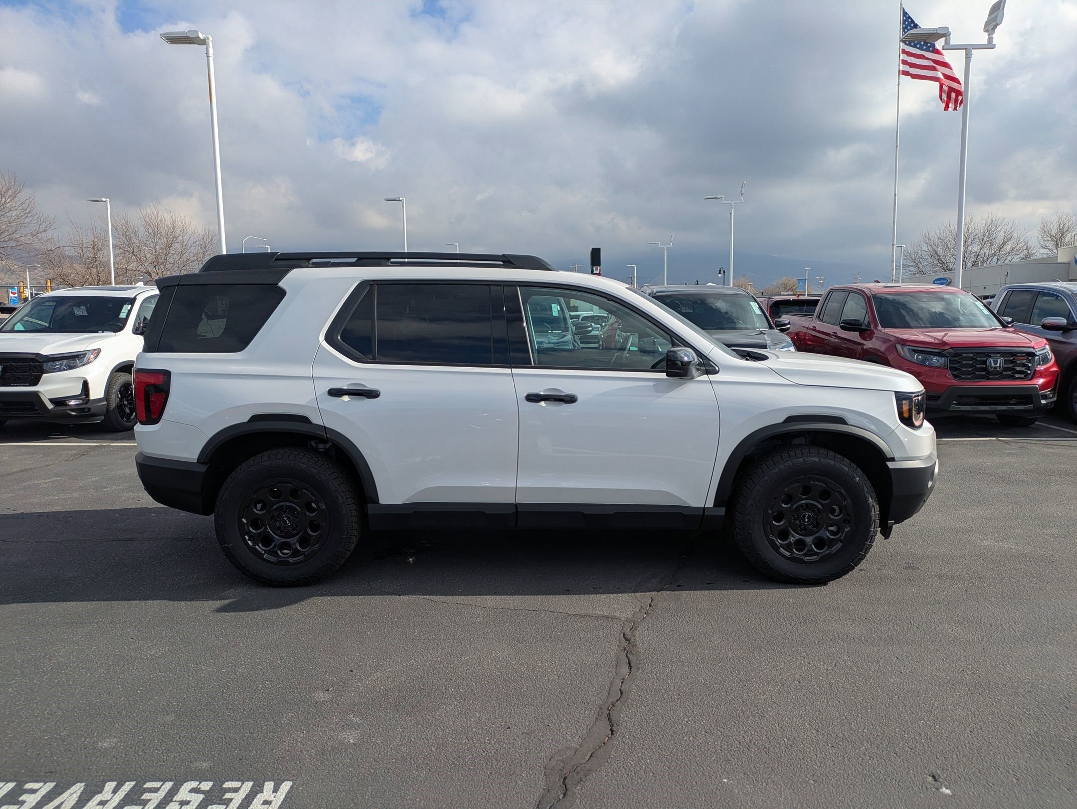 New 2026 Platinum White Pearl Honda TrailSport Elite Blackout image 2