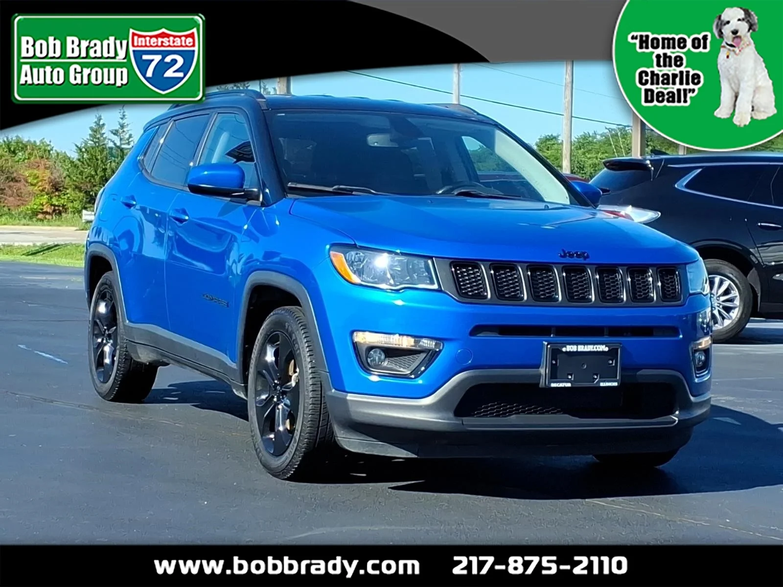 Used 2021 Blue Jeep Altitude image 1