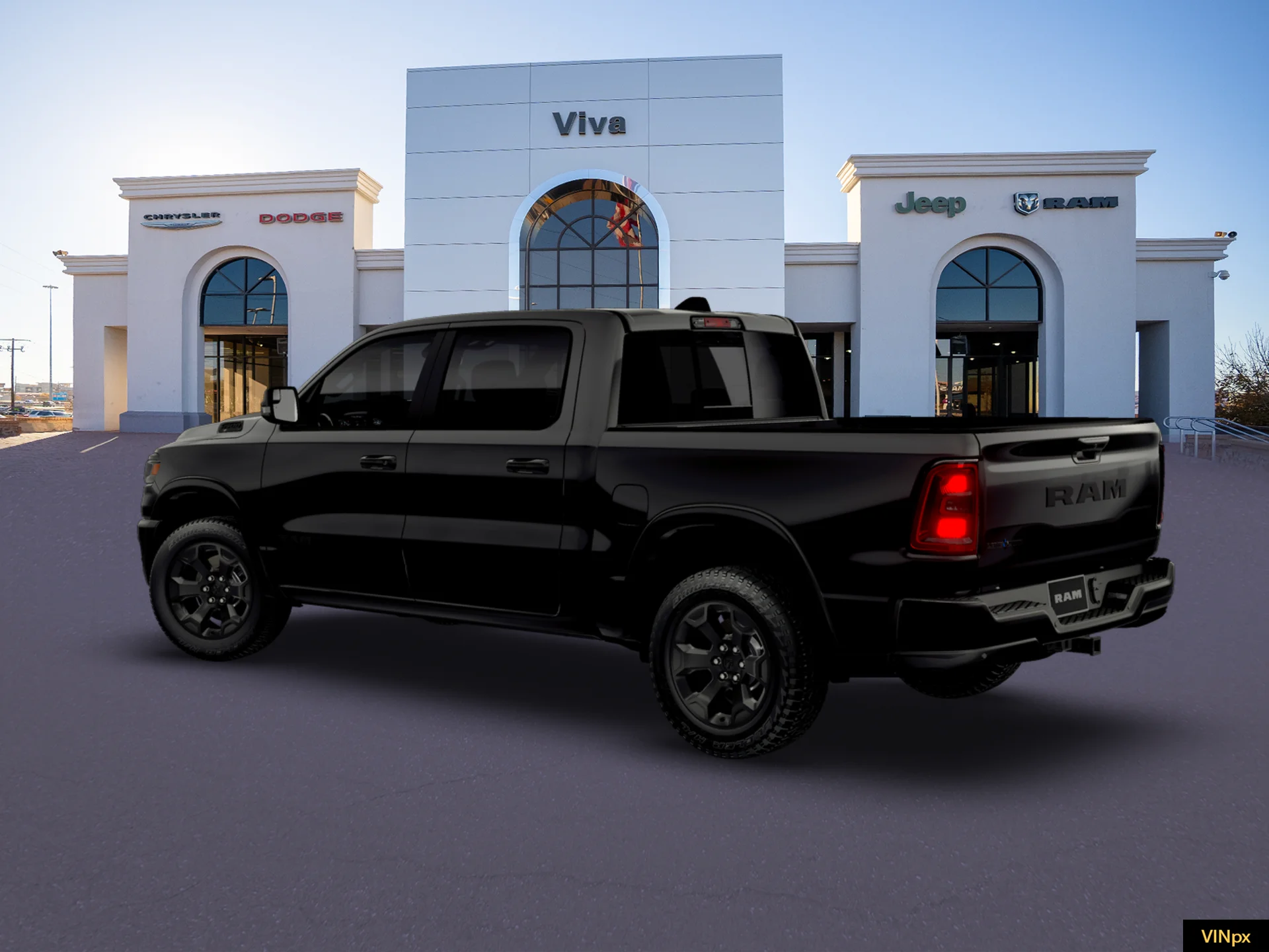 New 2026 Diamond Black Crystal Pearl-Coat Exterior Paint RAM Big Horn/Lone Star image 16