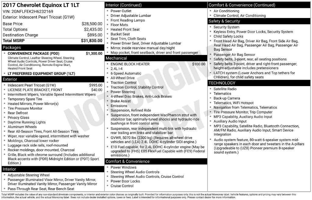 Used 2017 White Chevrolet LT image 2