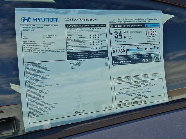 New 2026 Gray Hyundai SEL Sport image 19