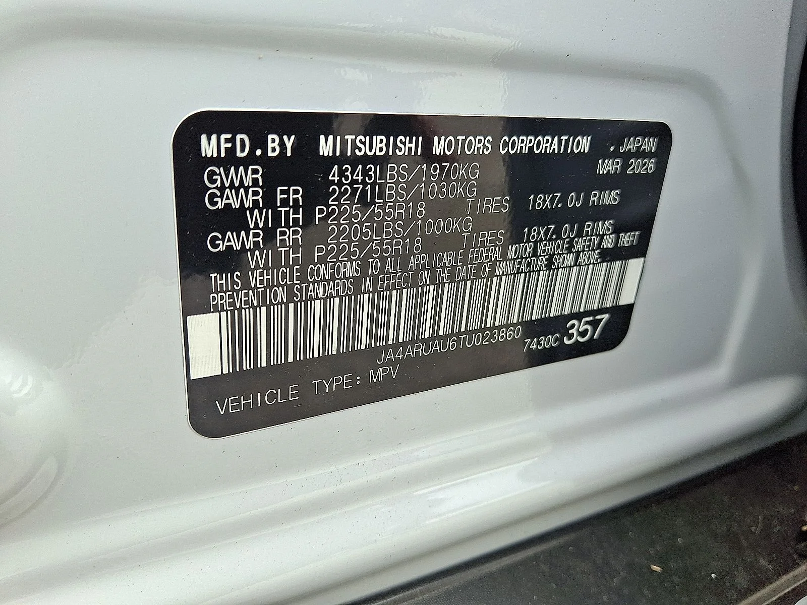 New 2026 White Mitsubishi 2.0 ES image 21