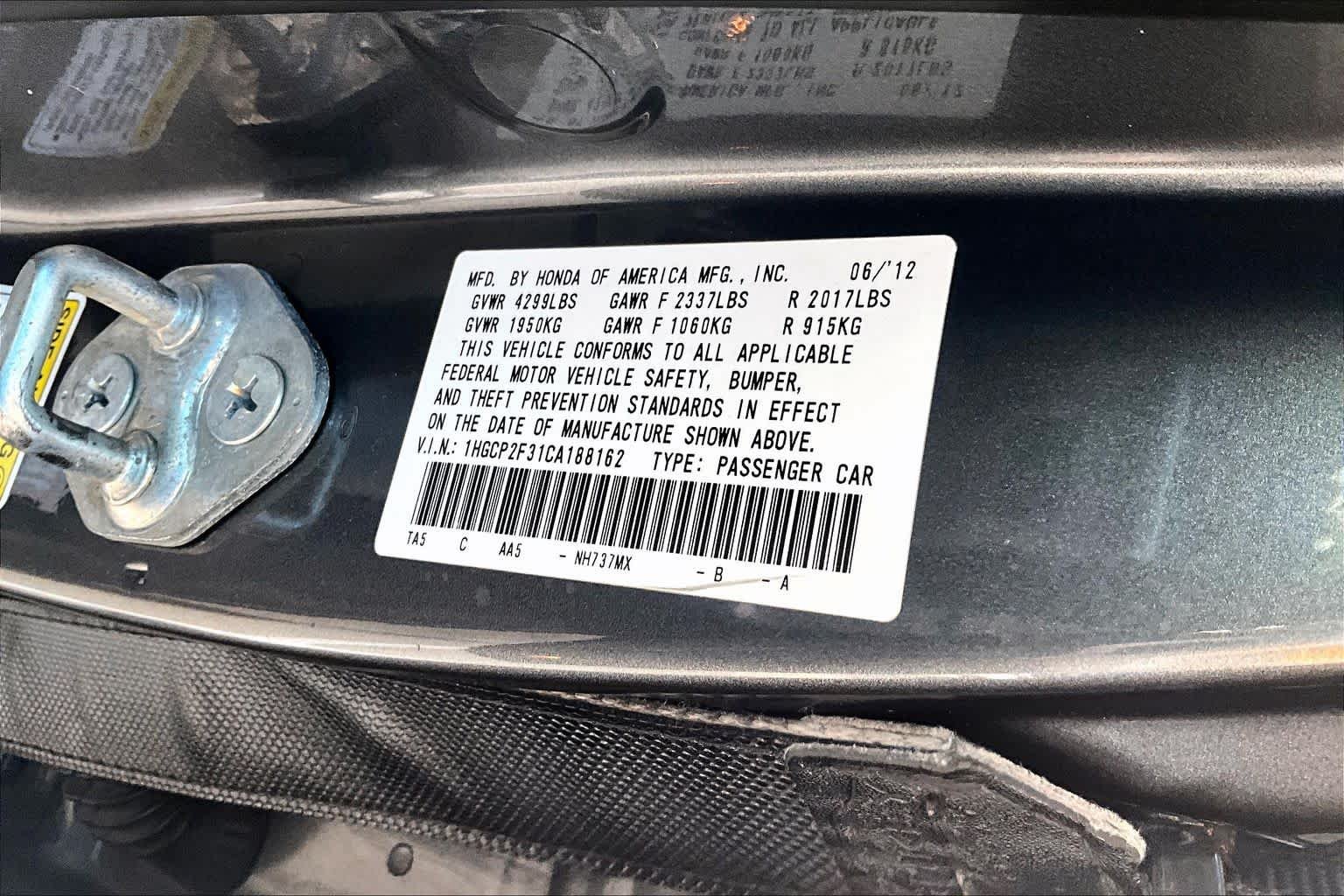 Used 2012 Polished Metal Metallic Honda LX image 32