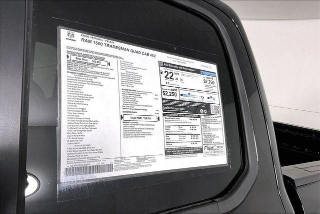 New 2026 Diamond Black Crystal Pearl-Coat Exterior Paint RAM Tradesman image 13