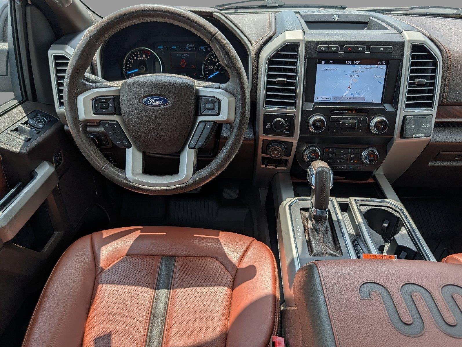 Used 2019 White Platinum Metallic Tri-Coat/Stone Gray Ford King Ranch image 27