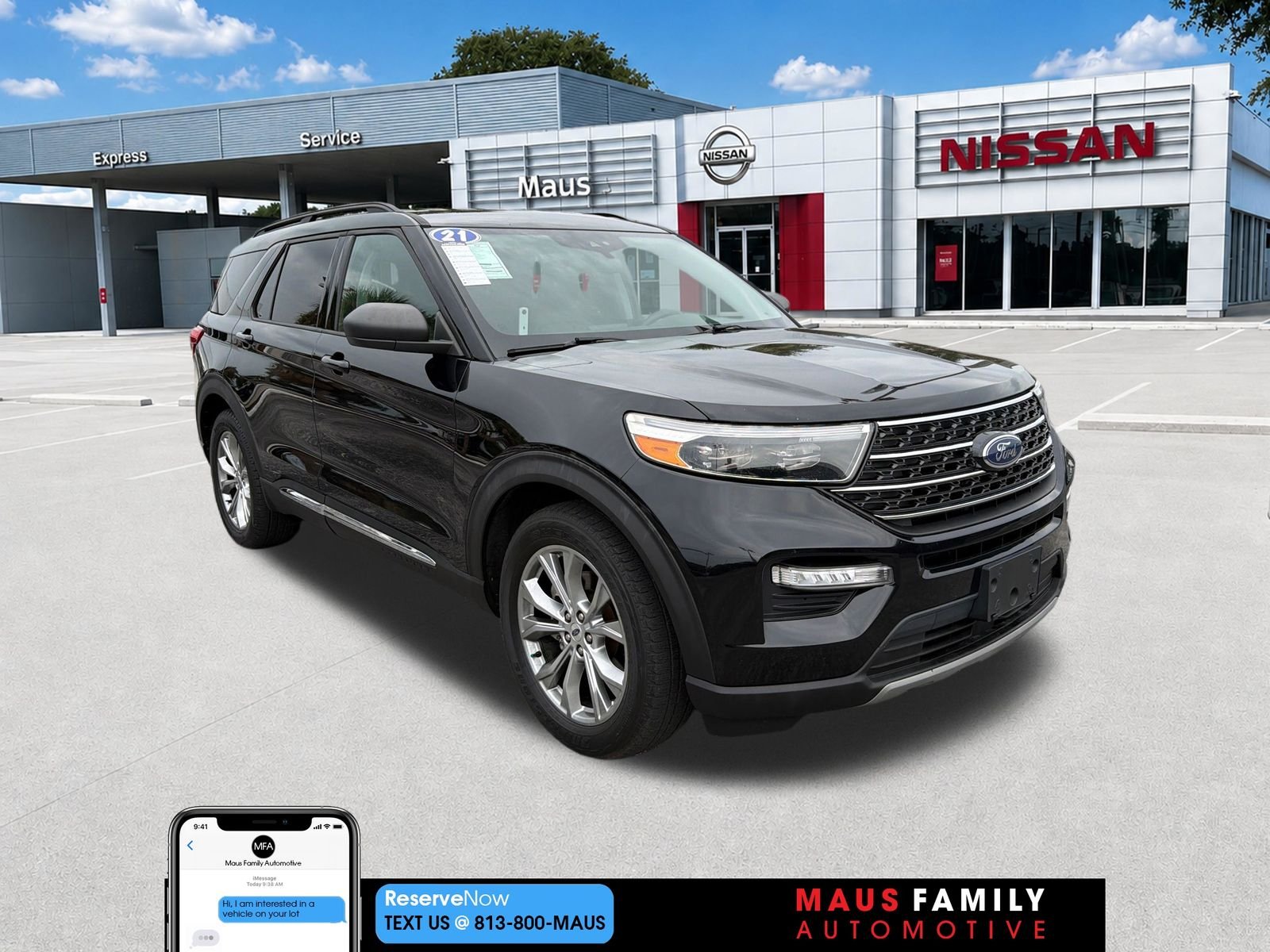 Used 2021 Black Ford XLT image 1