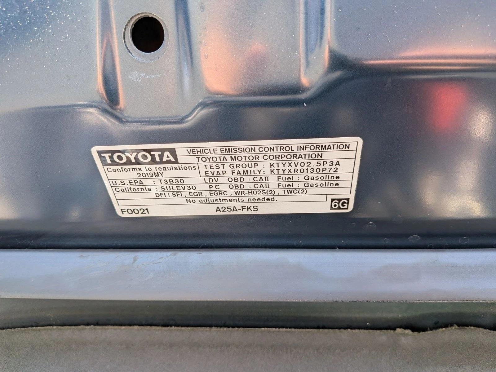 Used 2019 Galactic Aqua Mica Toyota LE image 23