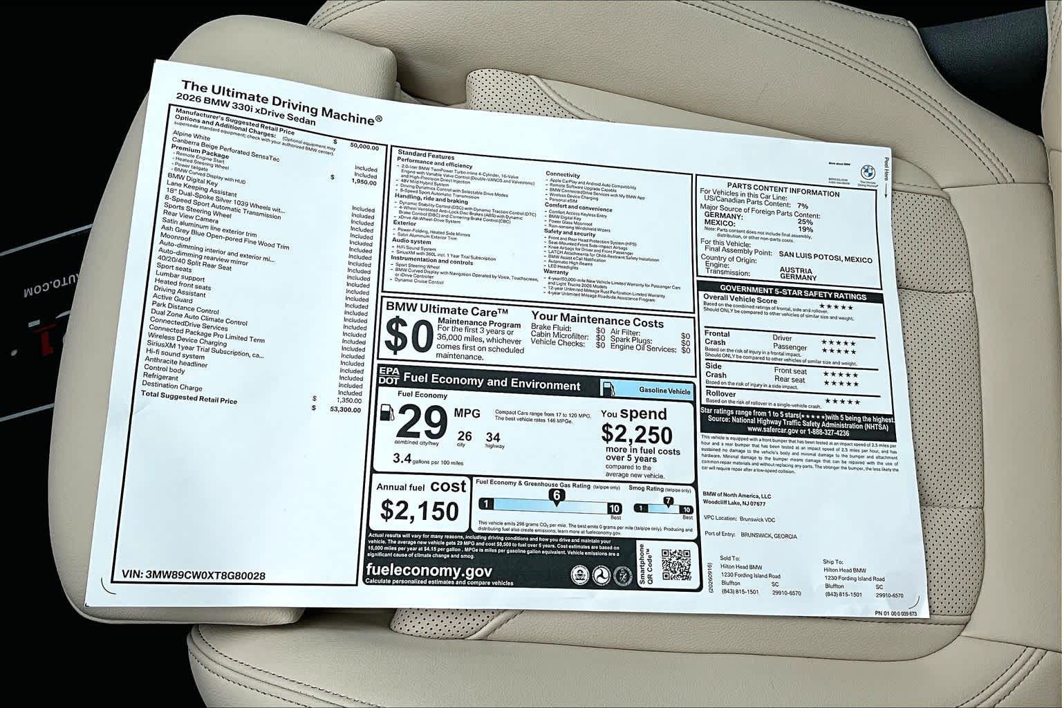 New 2026 Alpine White BMW 330i NA xDrive image 18