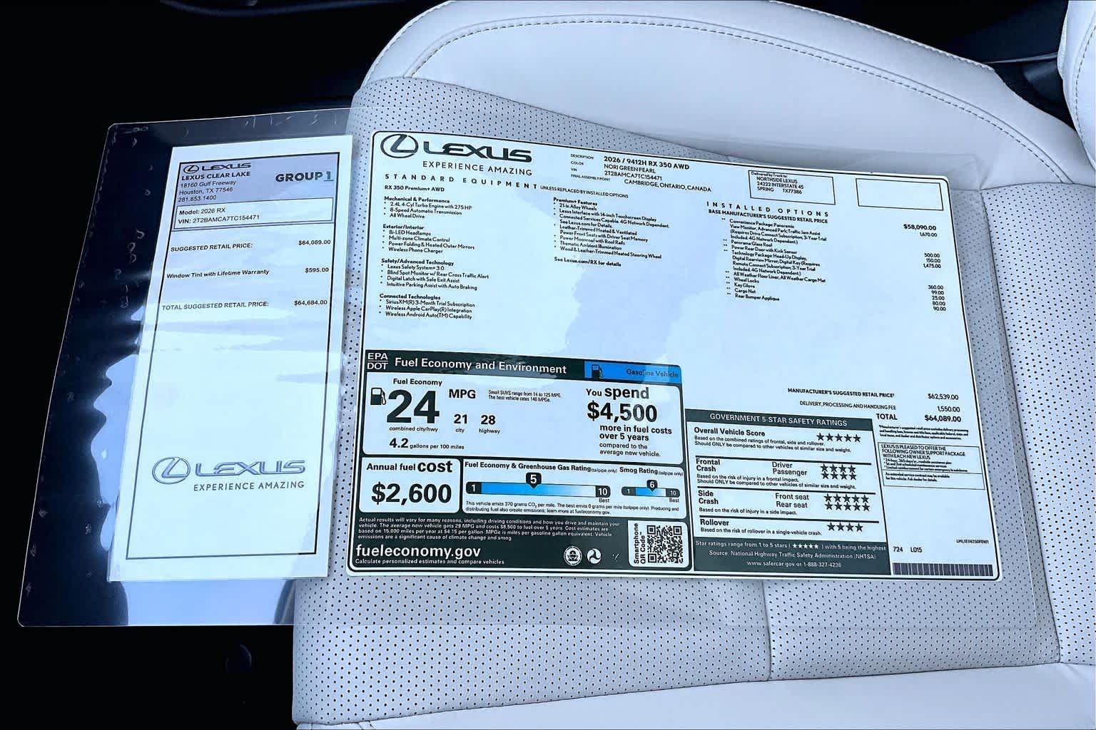 2026 Lexus RX 350 Premium Plus - Photo 21