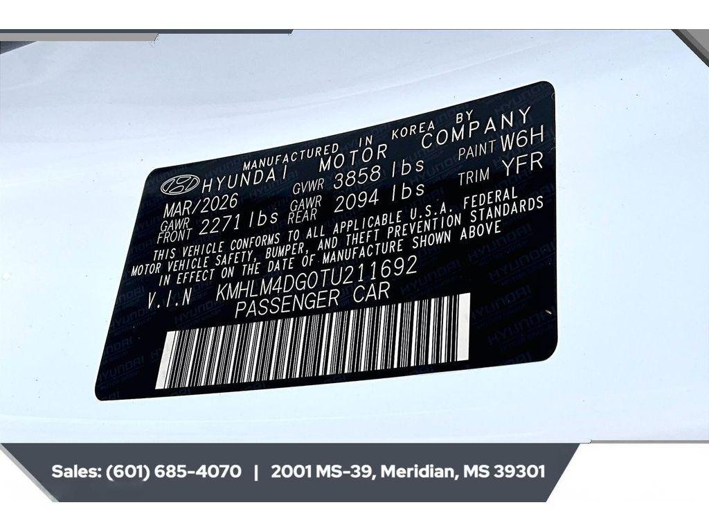 New 2026 Serenity White Pearl Hyundai SEL Sport image 7