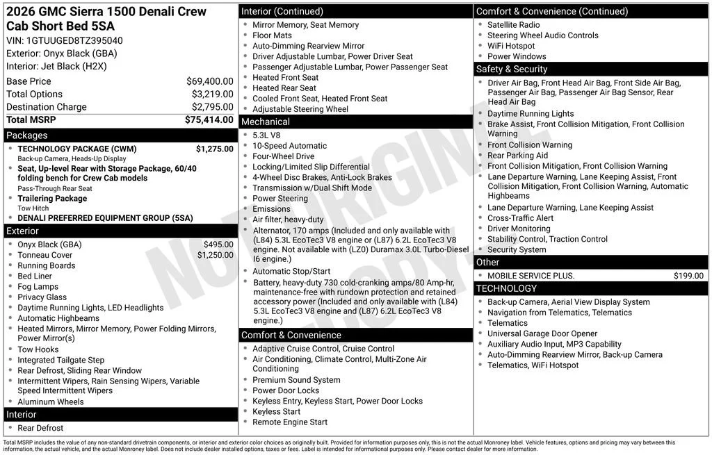 2026 GMC Sierra 4WD Crew Cab Standard Box Denali's photo