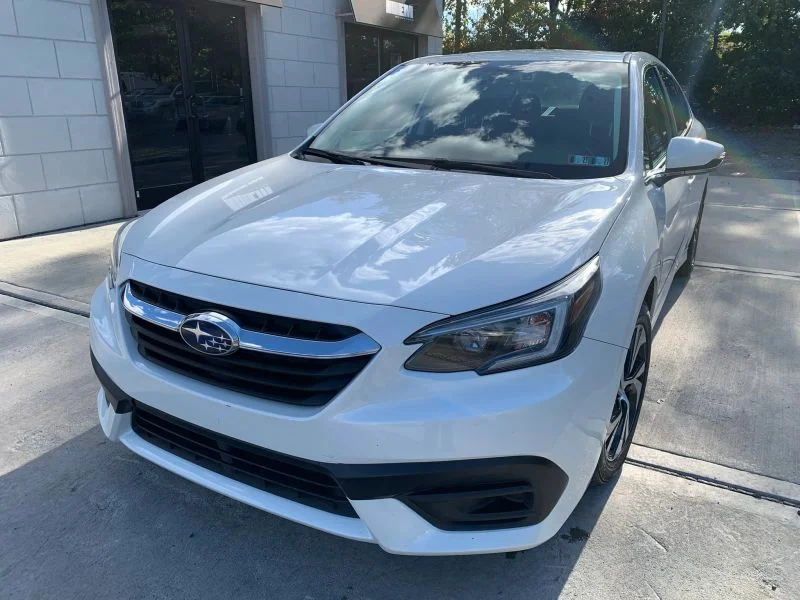 Used 2021 White Subaru Premium Sedan 4D image 1
