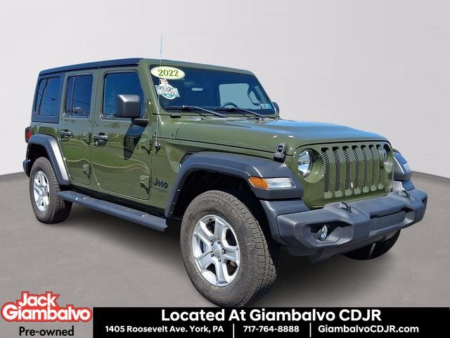 Pre-Owned 2022 Jeep Wrangler Unlimited Sport S 4D Sport Utility in