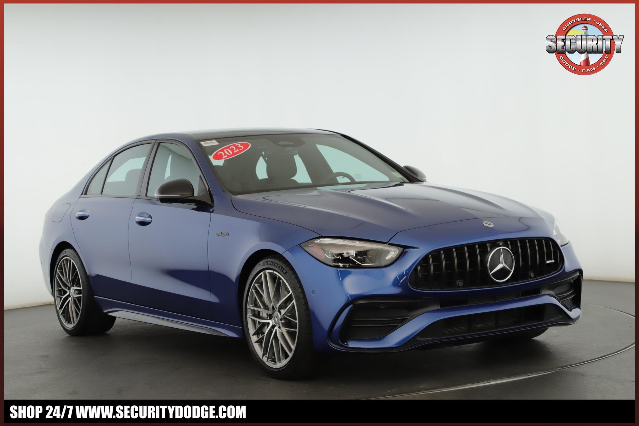 Used 2023 Starling Blue Metallic Mercedes-Benz AMG® C 43 4MATIC Sedan image 1