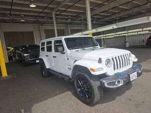 Used 2023 Bright White Clearcoat Jeep Sahara image 3