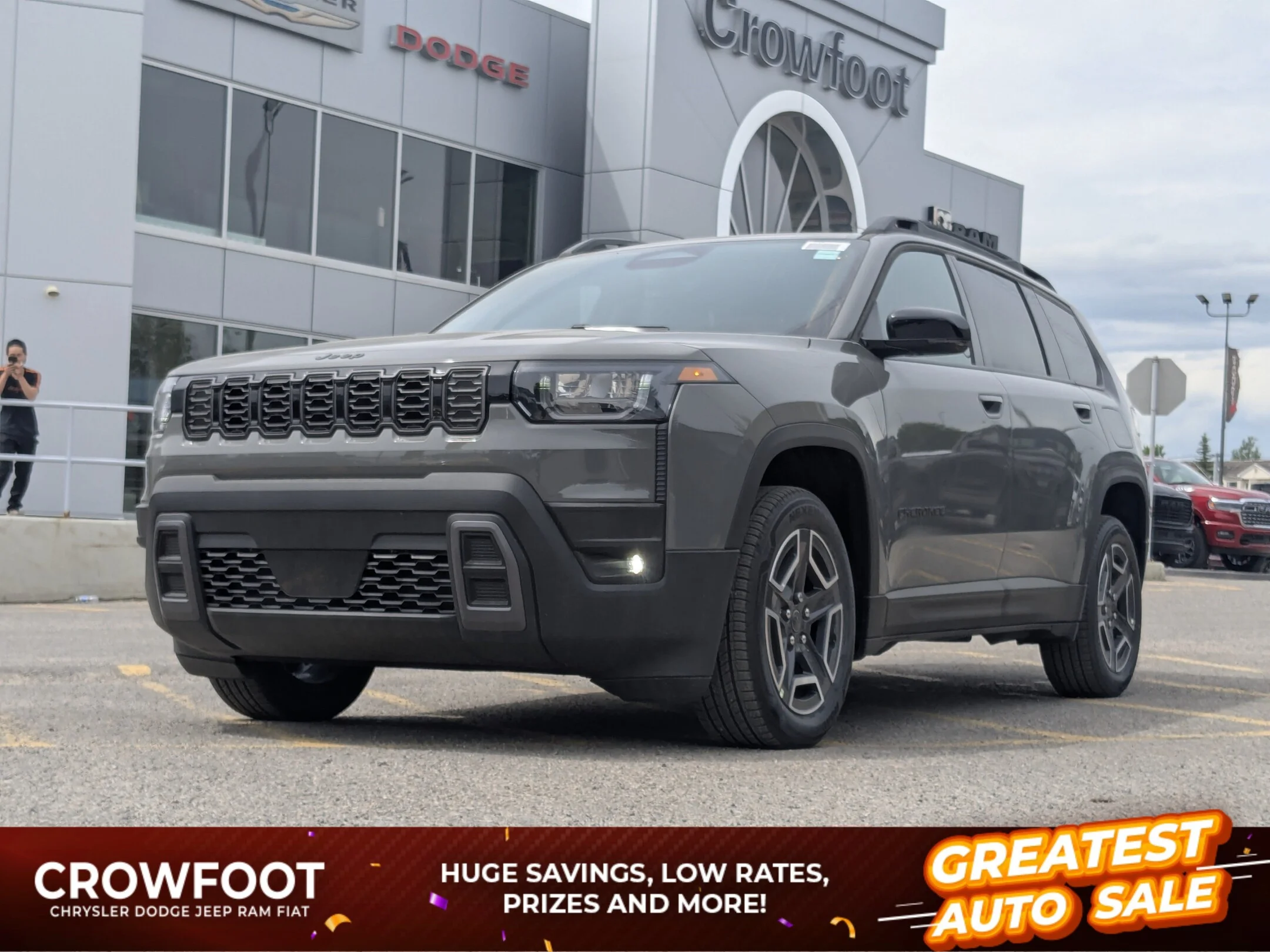 New 2026 Grey Jeep Limited - - Hybrid - Dual-Pane Pano Sunroof - Capri Leatherette - Power Liftgate & More! image 1