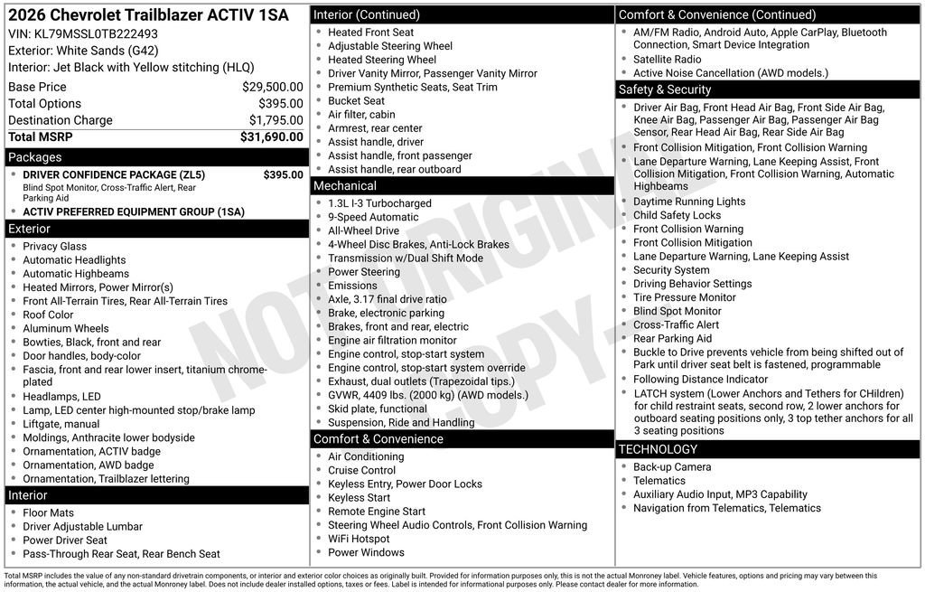 2026 Chevrolet Trailblazer Activ AWD's photo