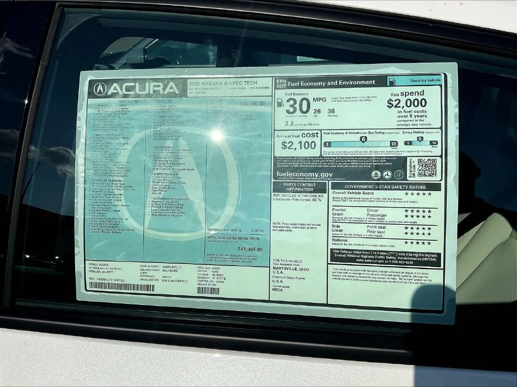 New 2026 Platinum White Pearl Acura FWD A-Spec with Technology image 13