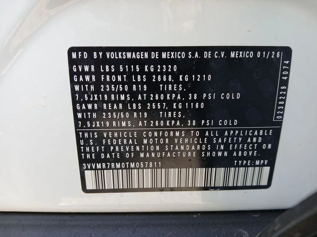New 2026 White Volkswagen 2.0T SE image 29