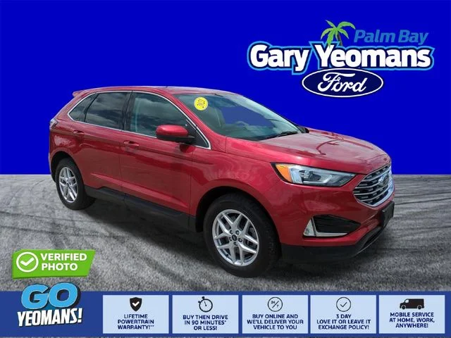 Used 2021 Red Ford SEL image 1