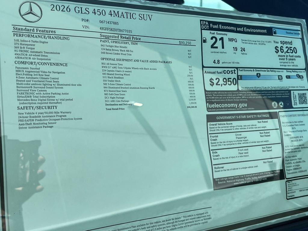 New 2026 Twilight Blue Metallic Mercedes-Benz GLS450 image 74