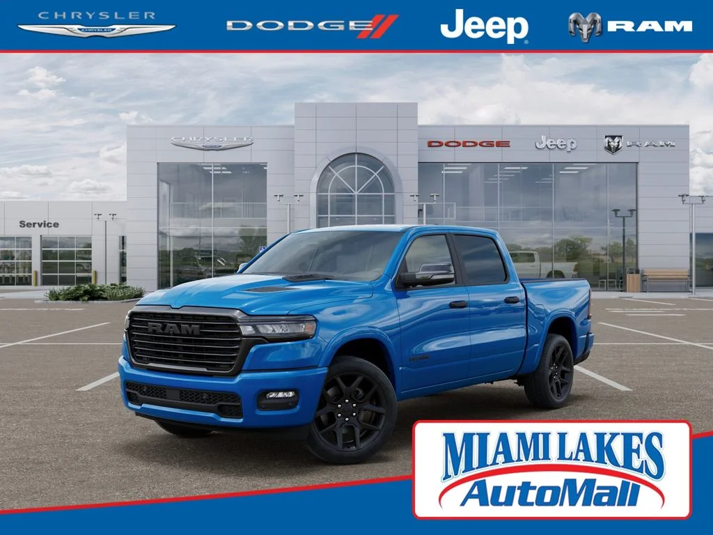 New 2026 Hydro Blue Pearl-Coat Exterior Paint RAM Laramie image 1