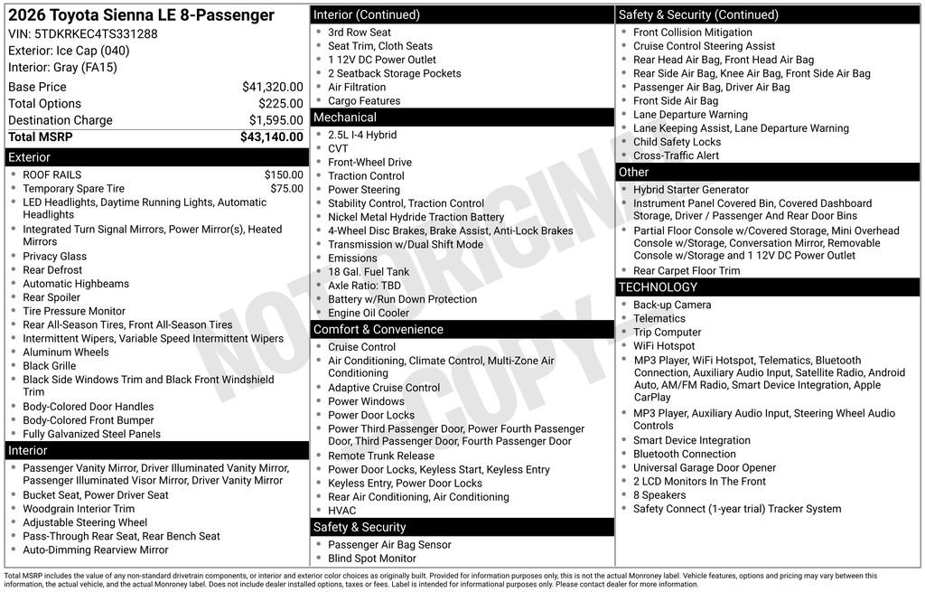 Certified Used 2026 White Toyota LE image 2
