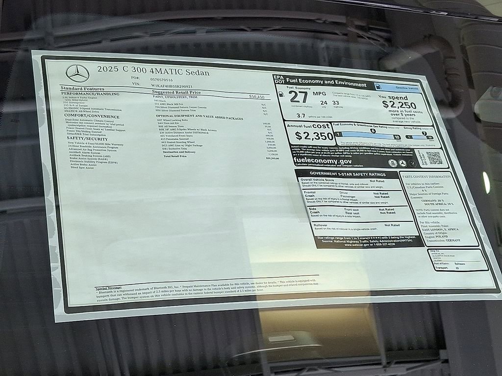 2025 Mercedes-Benz C-Class Sedan C 300 - Photo 58